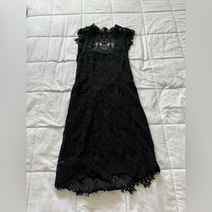 Free People Intimately Lace High Neck Fitted Dress